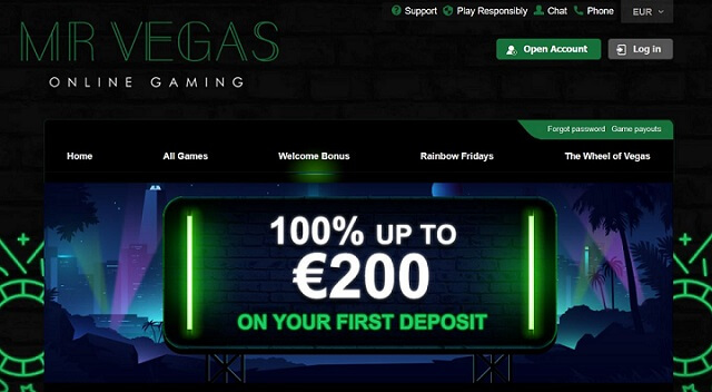 grab Mr Vegas Casino VIP bonus banner