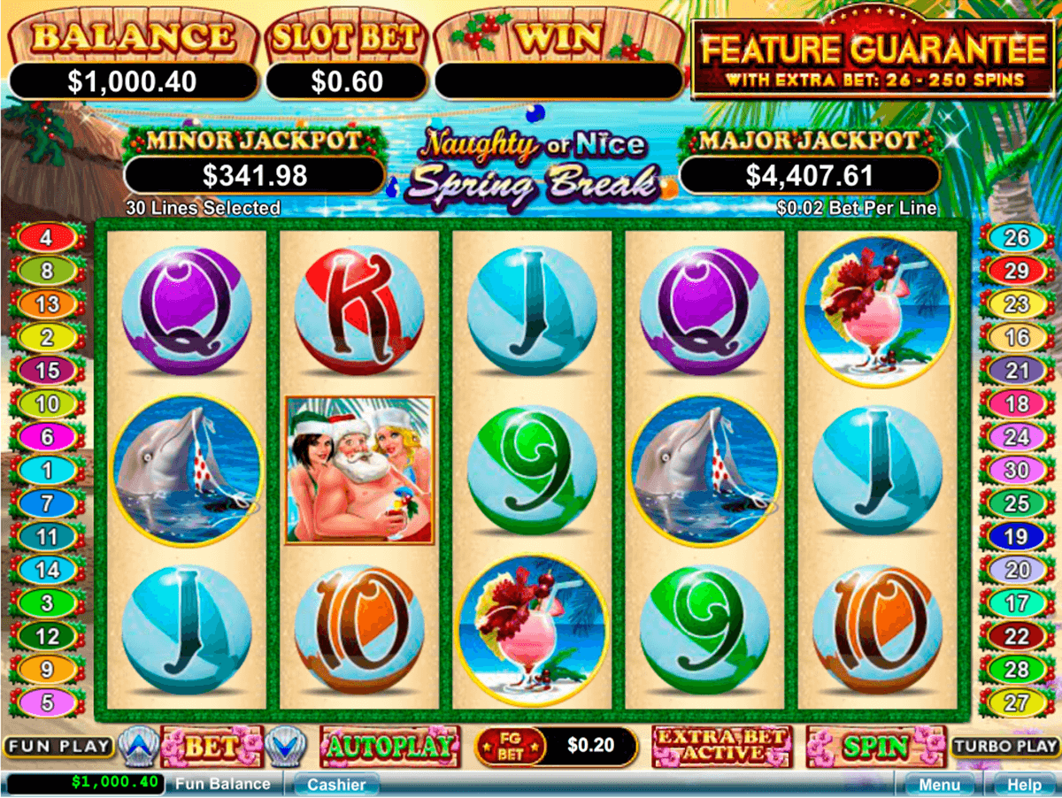 Play Naughty Or Nice Spring Break Slot Machine Free With No Download