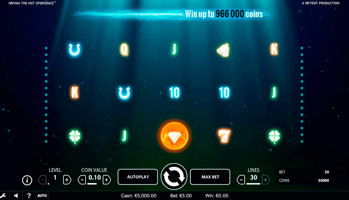 nrvna netent slot machine