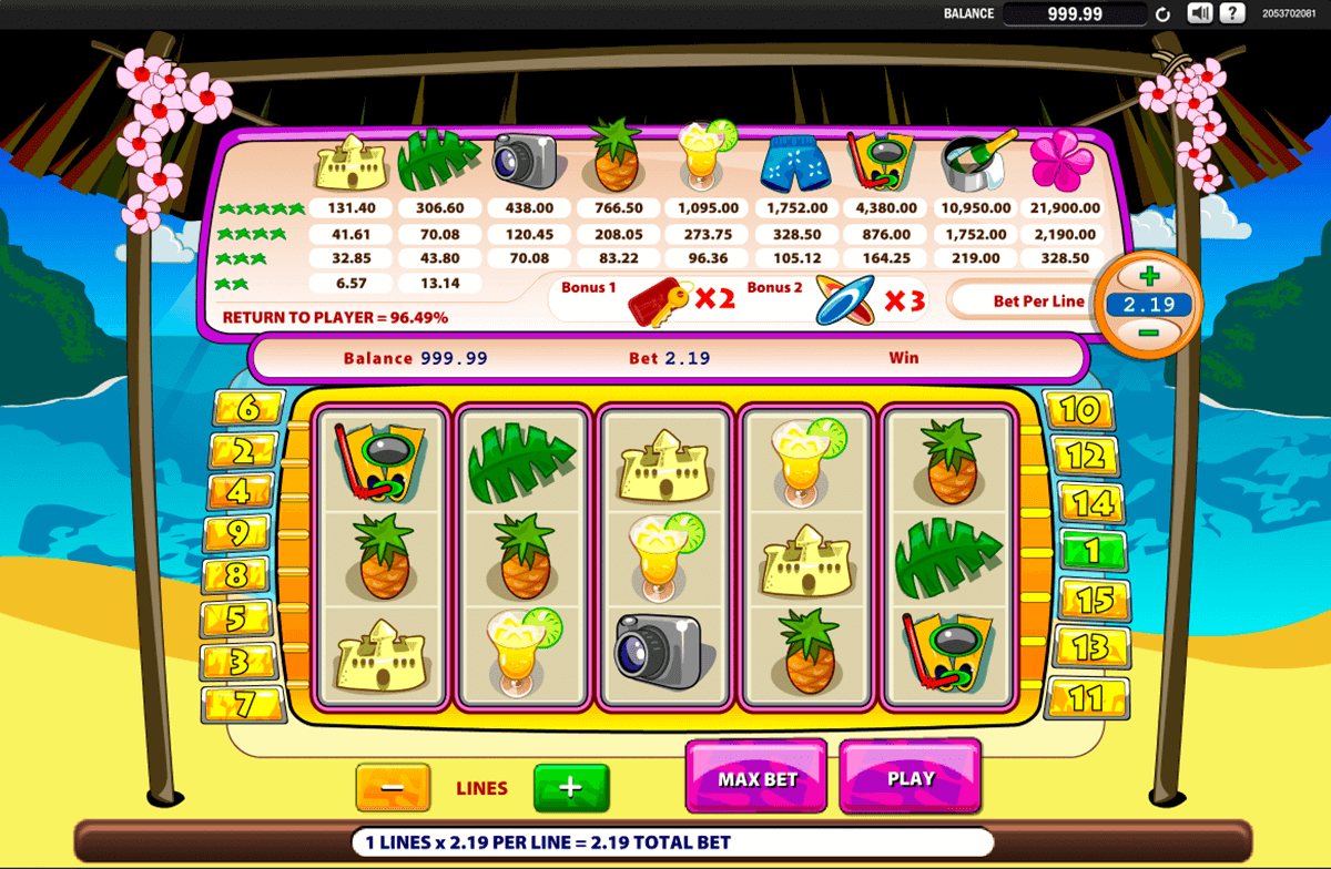 paradise suite wms slot machine