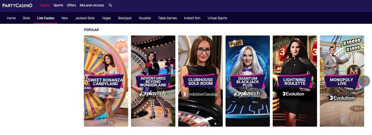 party casino online