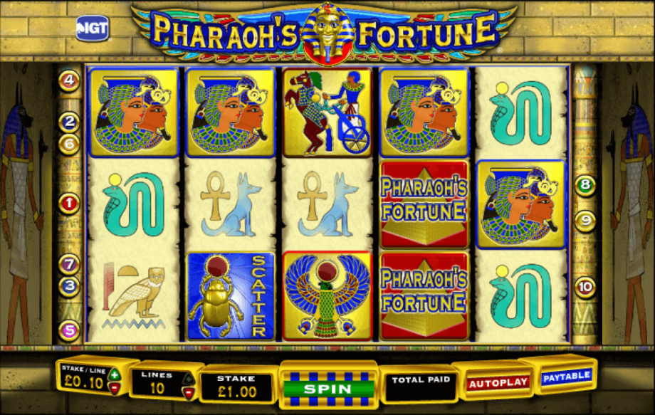 pharaohs fortune slot machine gratis