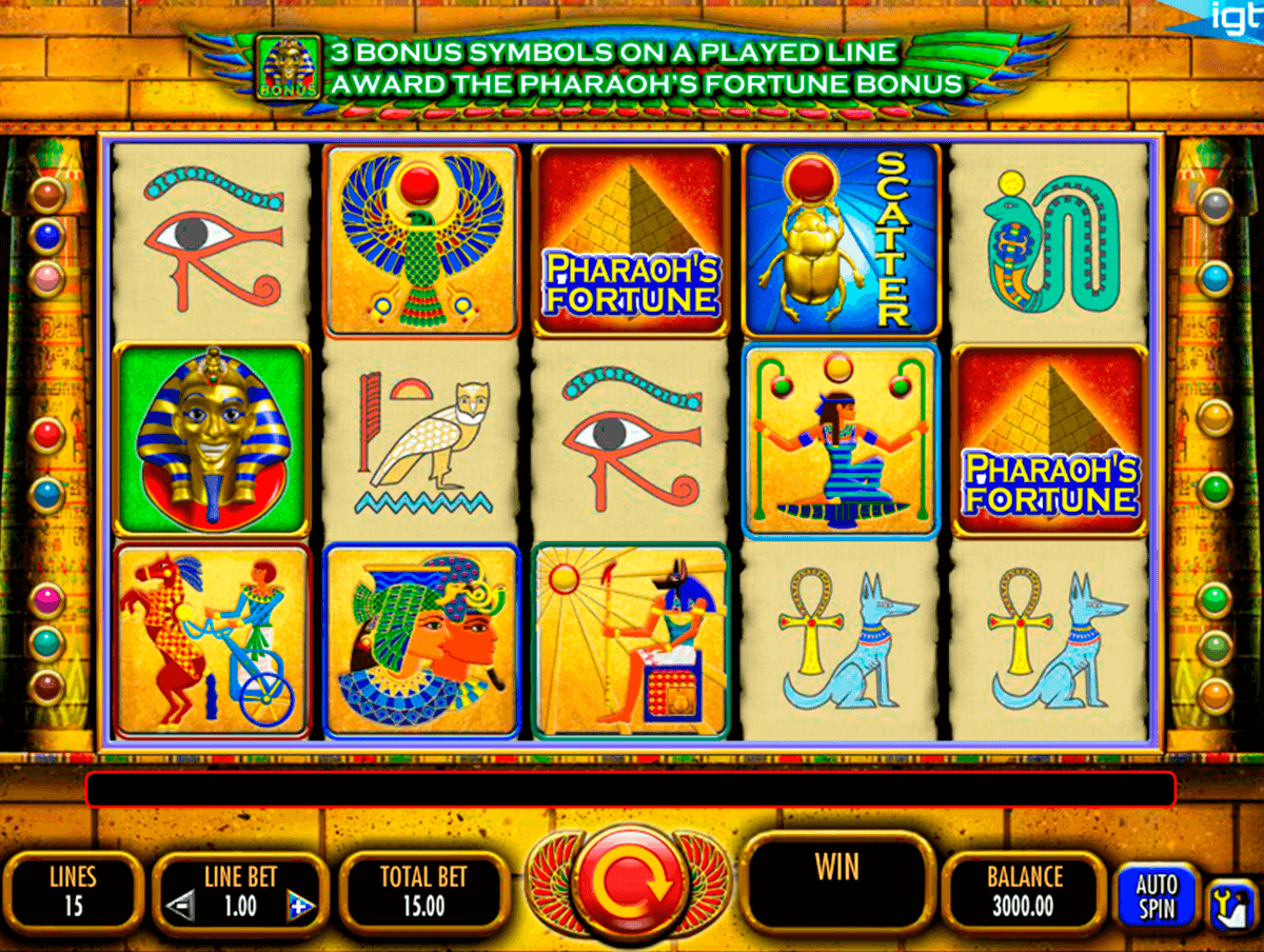 pharaohs fortune igt slot machine