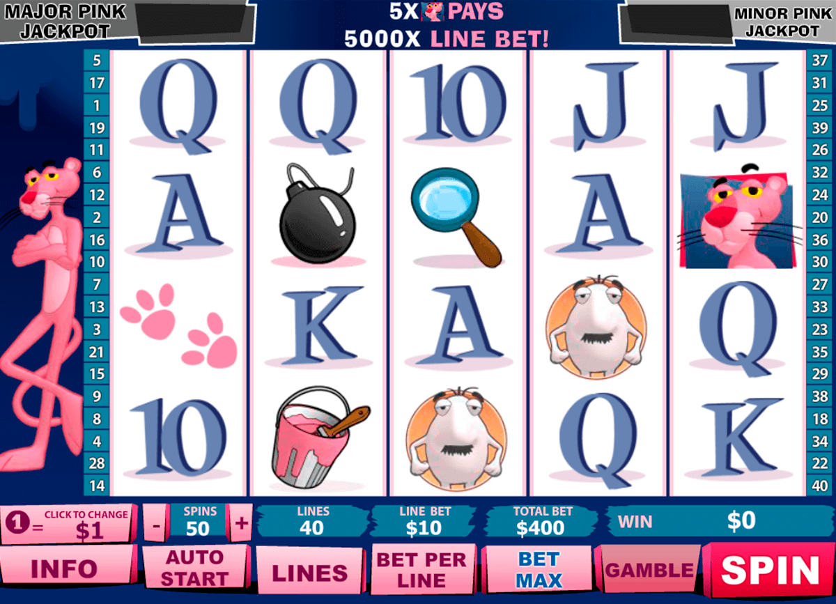 pink panther playtech slot machine