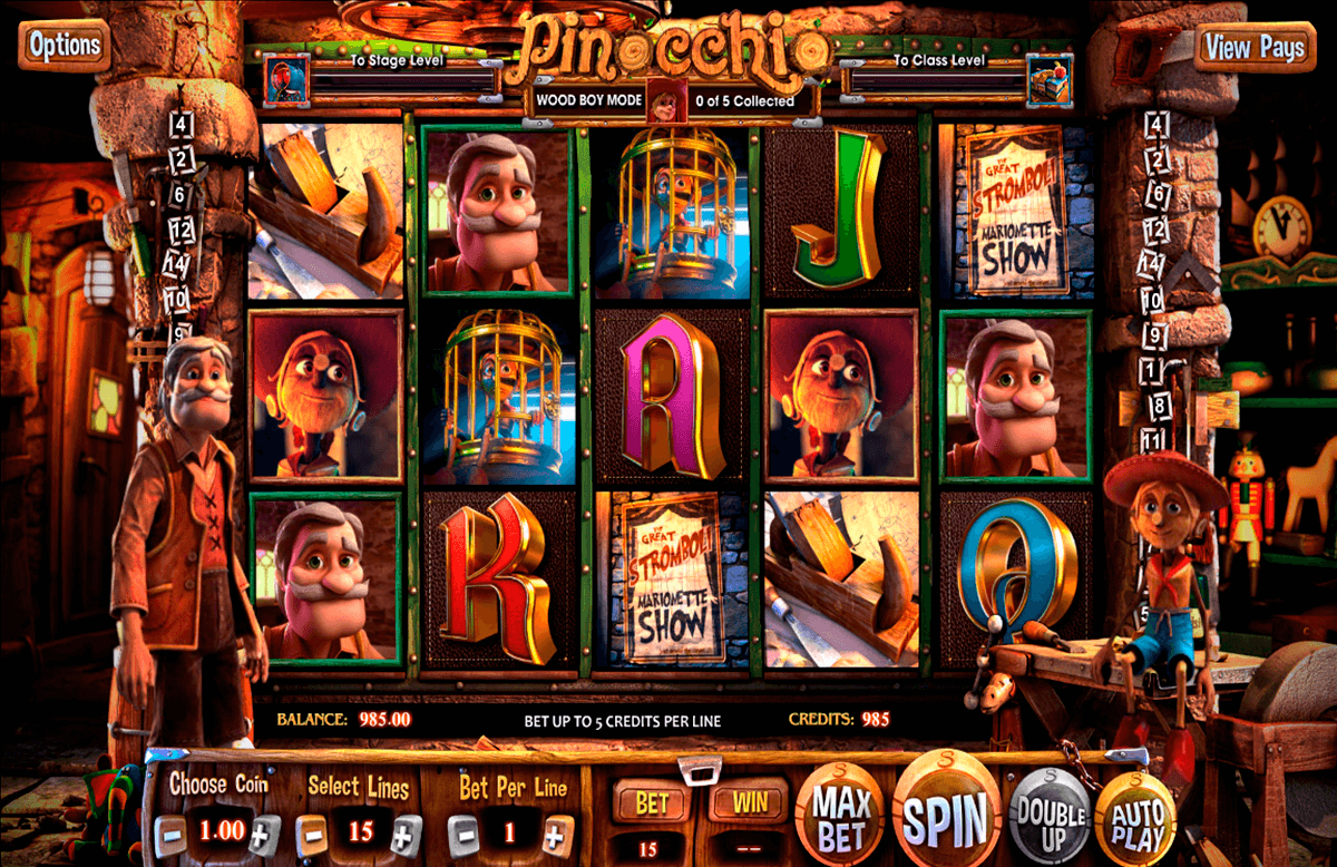 pinocchio betsoft slot machine