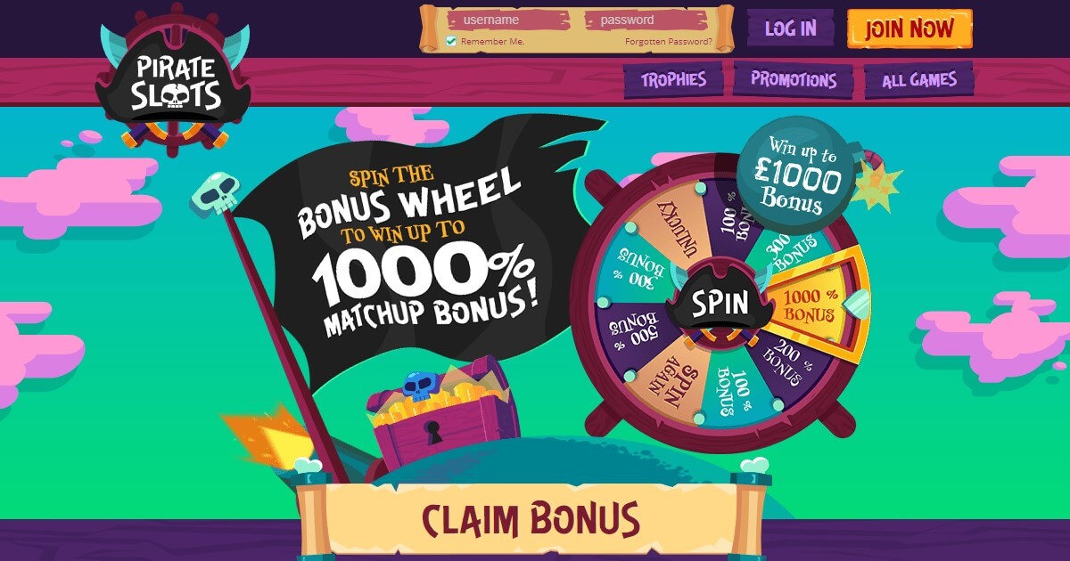 pirate slots casino welcome bonus