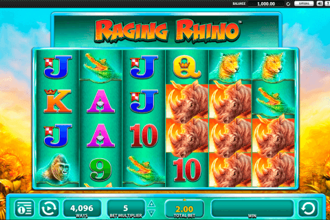 raging rhino wms slot machine