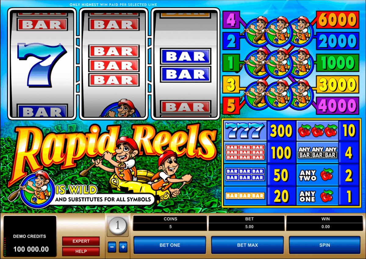 rapid reels microgaming slot machine