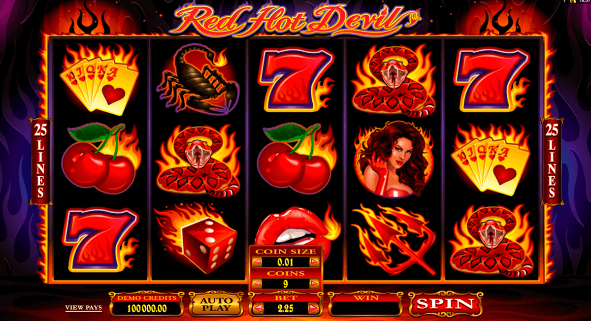 red hot devil microgaming slot machine 