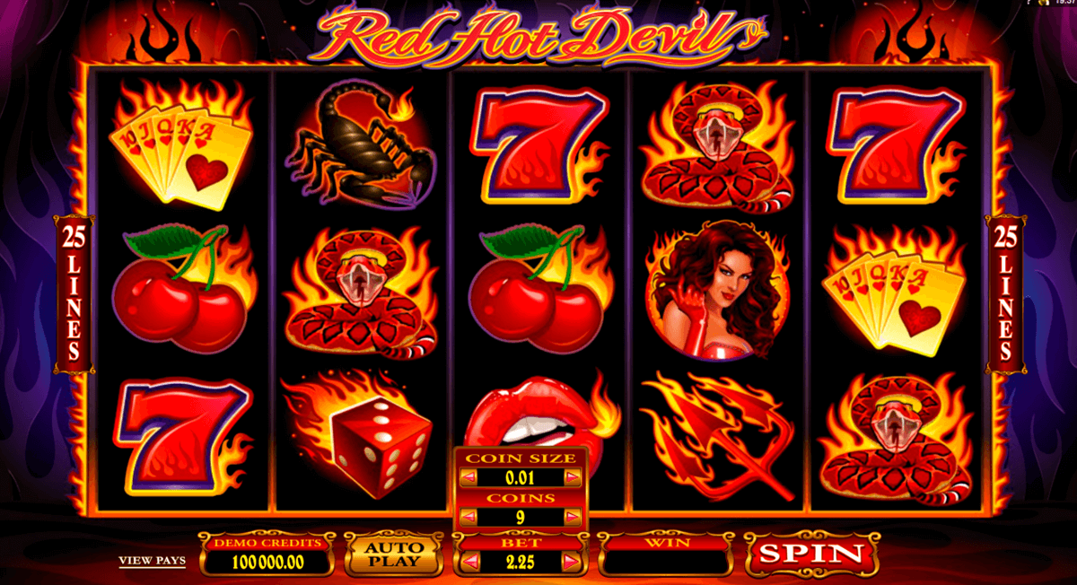 red hot devil microgaming slot machine