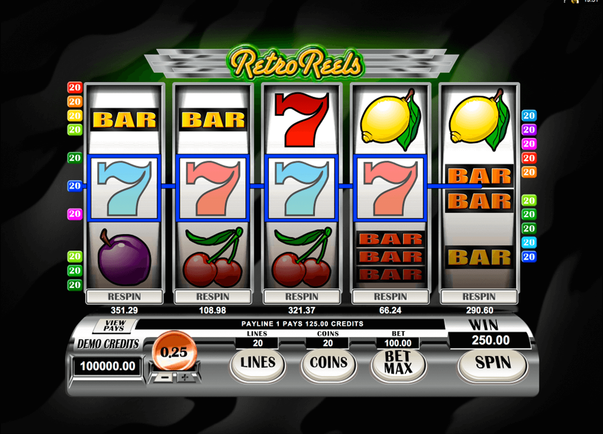 retroreels microgaming slot machine