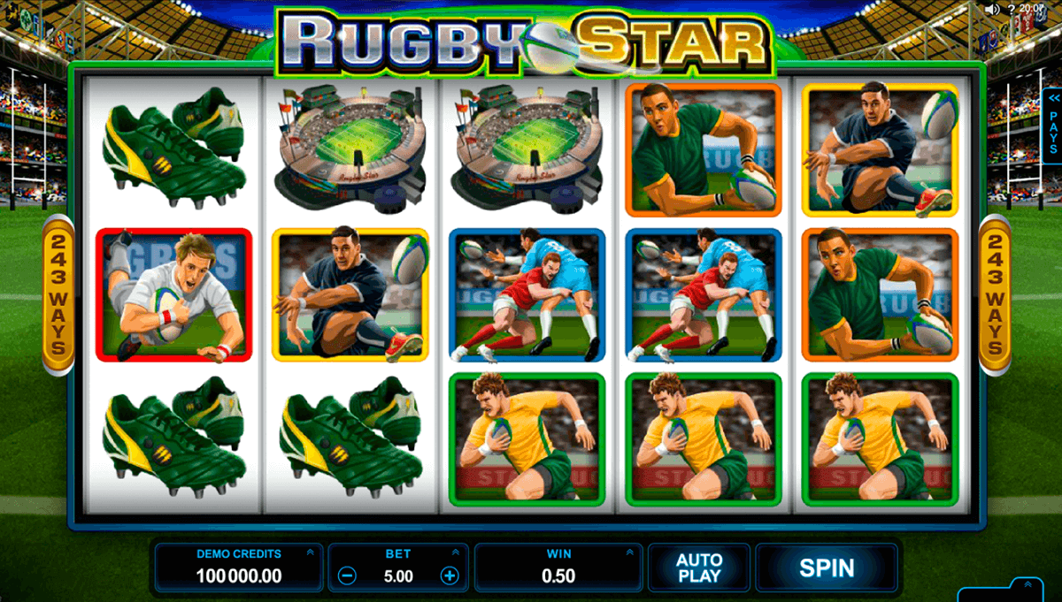 Rugby star online slot machine