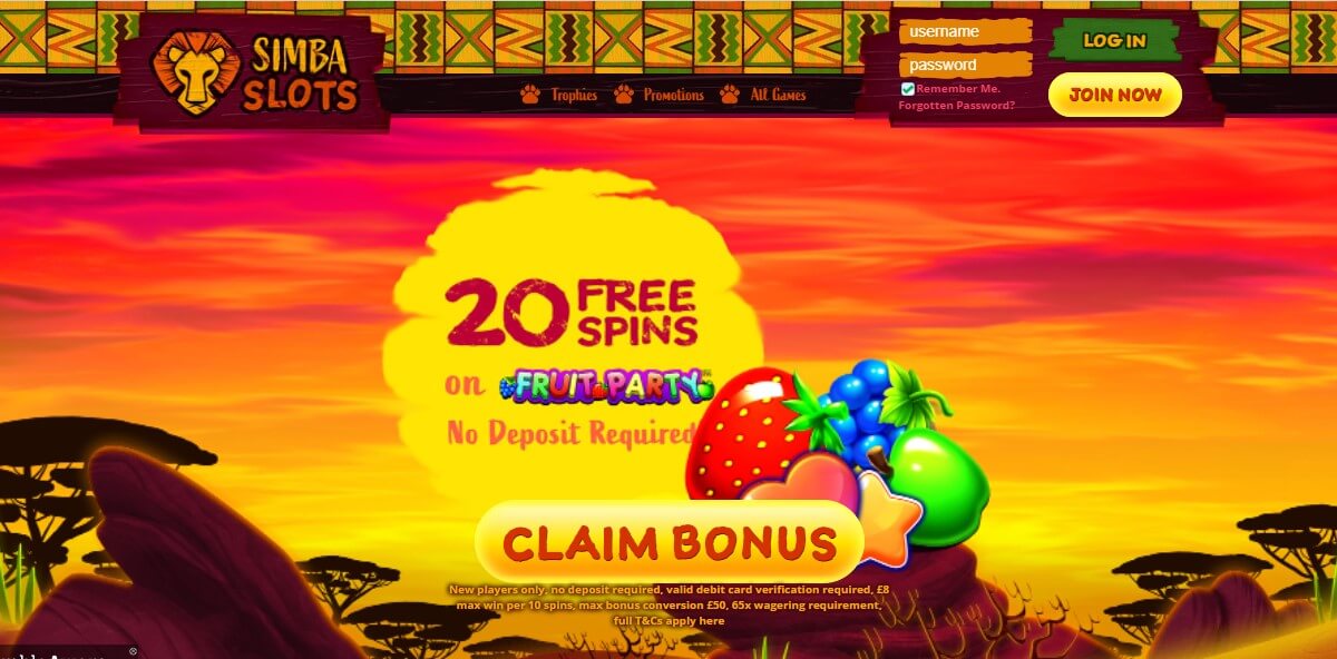 simba slots casino welcome bonus