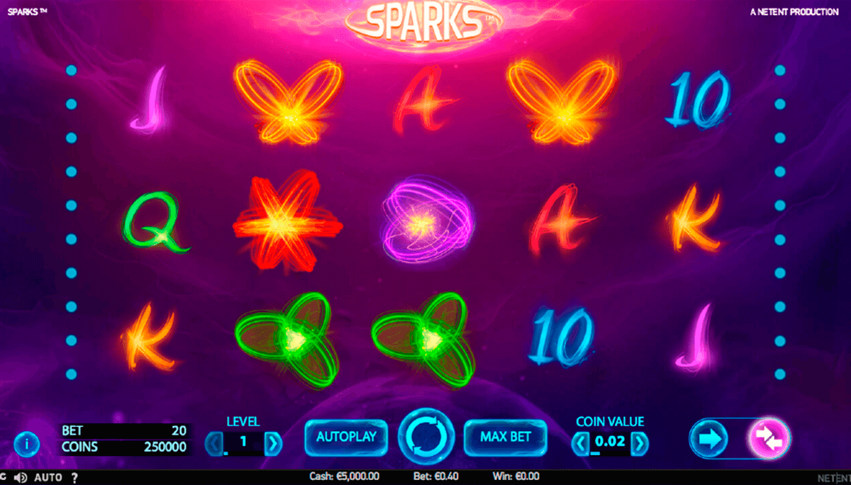 sparks netent slot machine