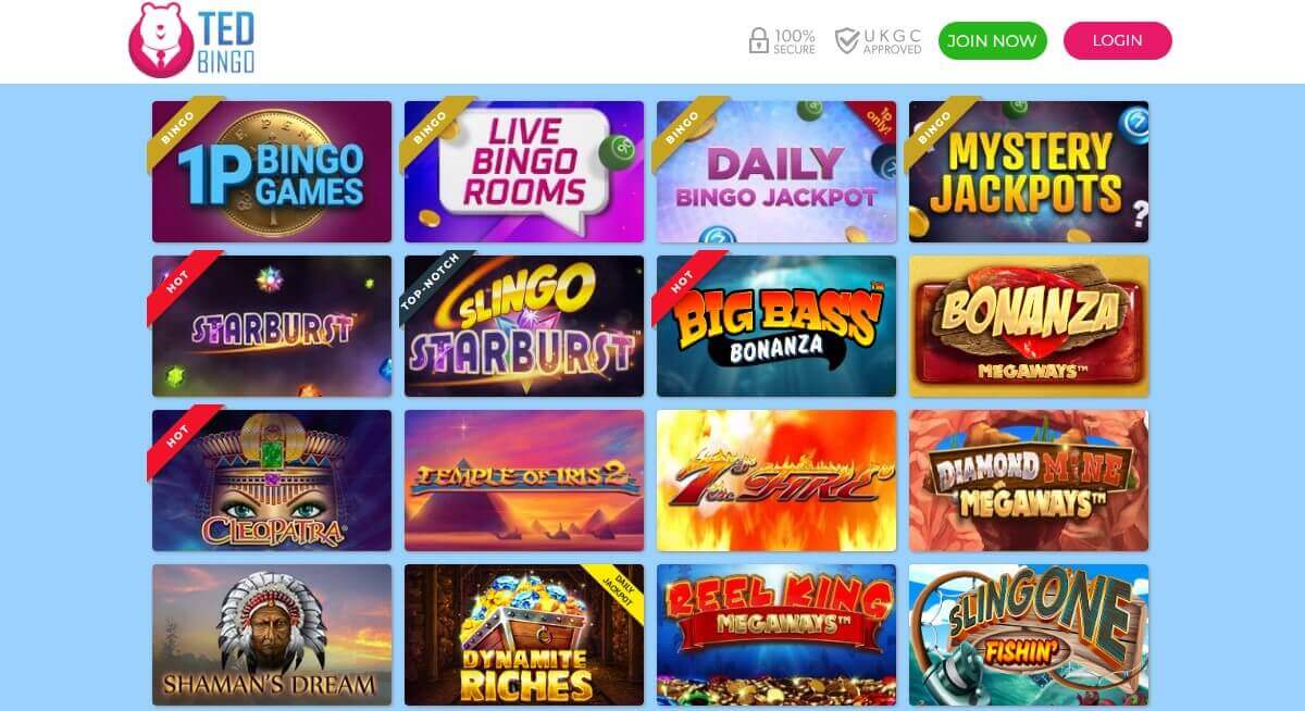 ted bingo casino play games