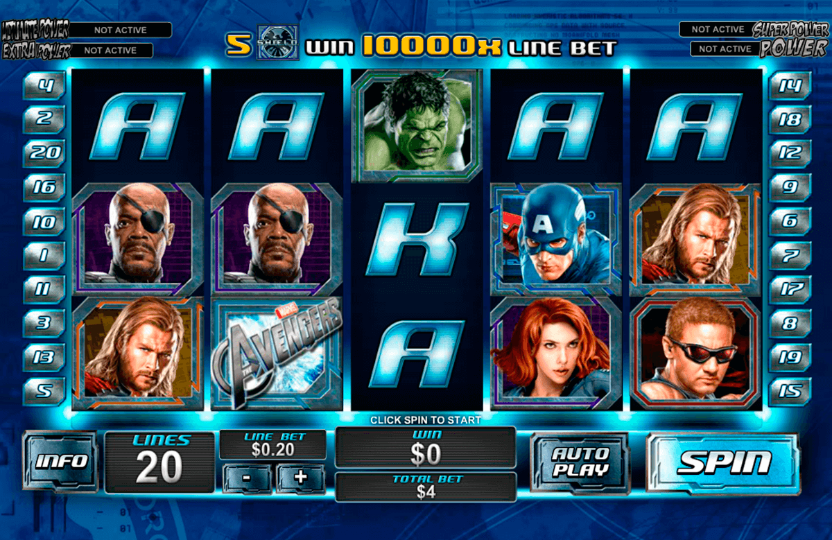 the avengers playtech slot machine