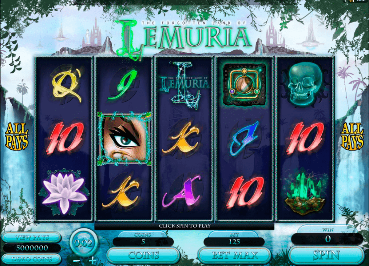the land of lemuria microgaming slot machine