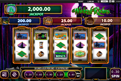 the wizard of oz wicked riches wms slot machine
