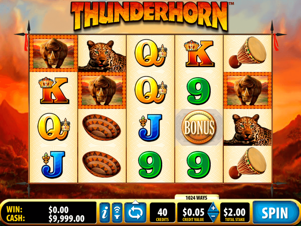 thunderhorn bally slot machine