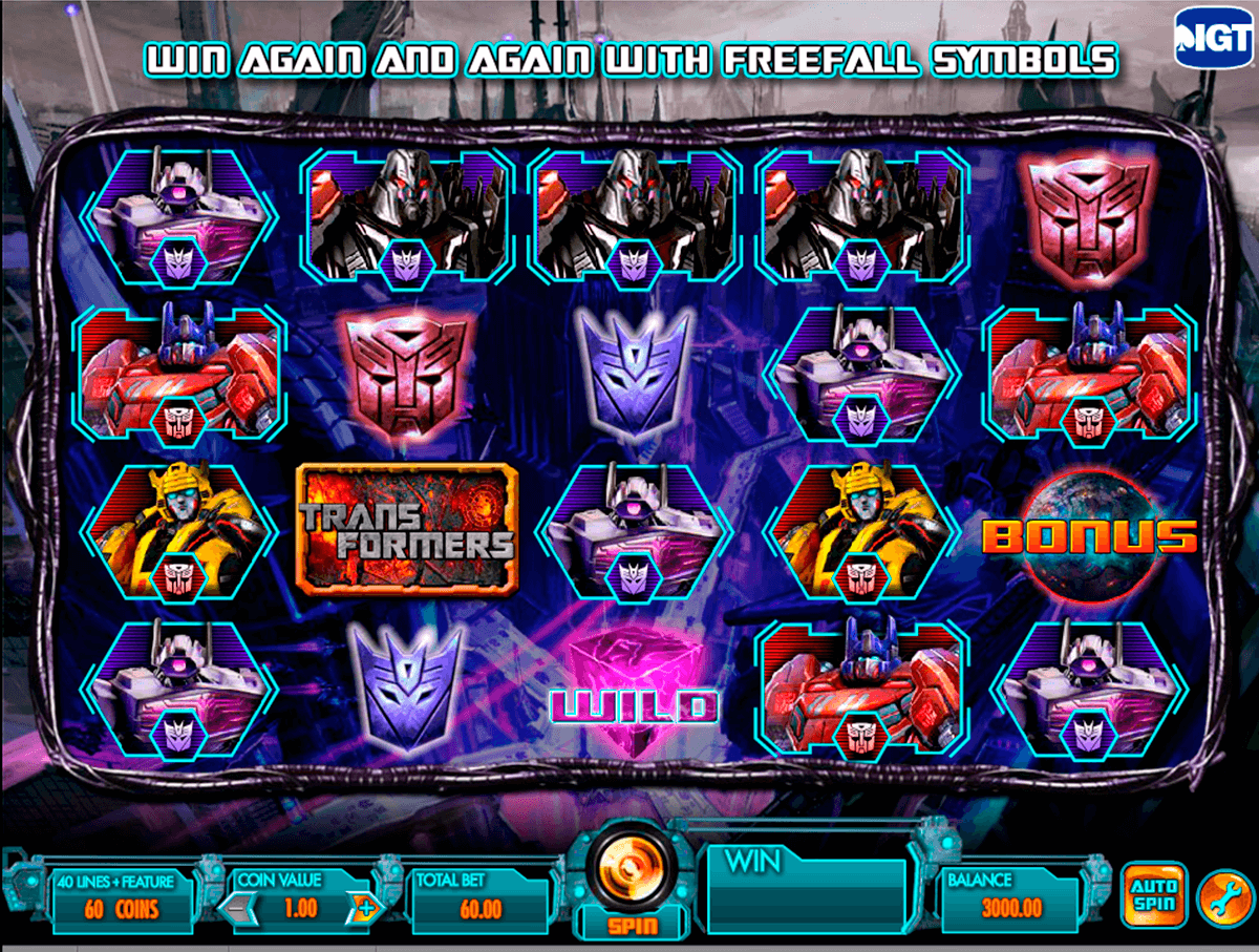 transformers battle for cybertron igt slot machine 