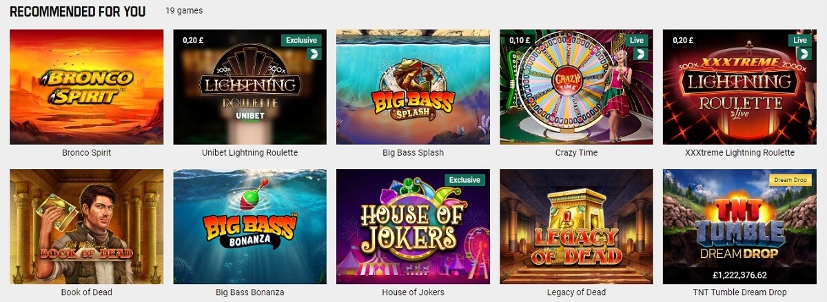 unibet casino games