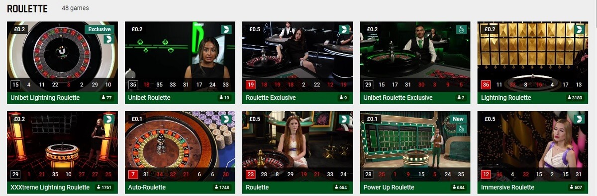 unibet live casino