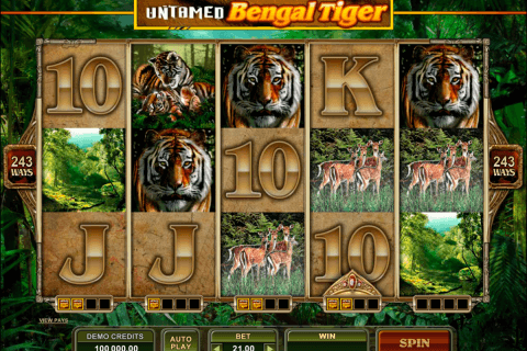 untamed bengal tiger microgaming slot machine