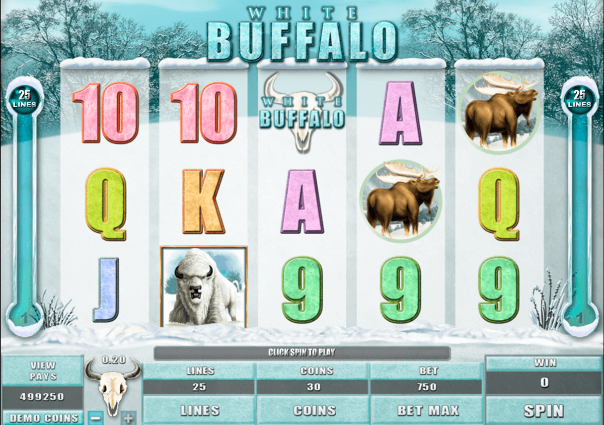white buffalo microgaming slot machine