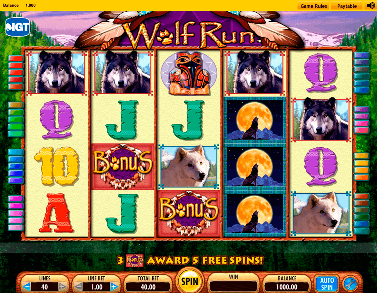 wolf run igt slot machine