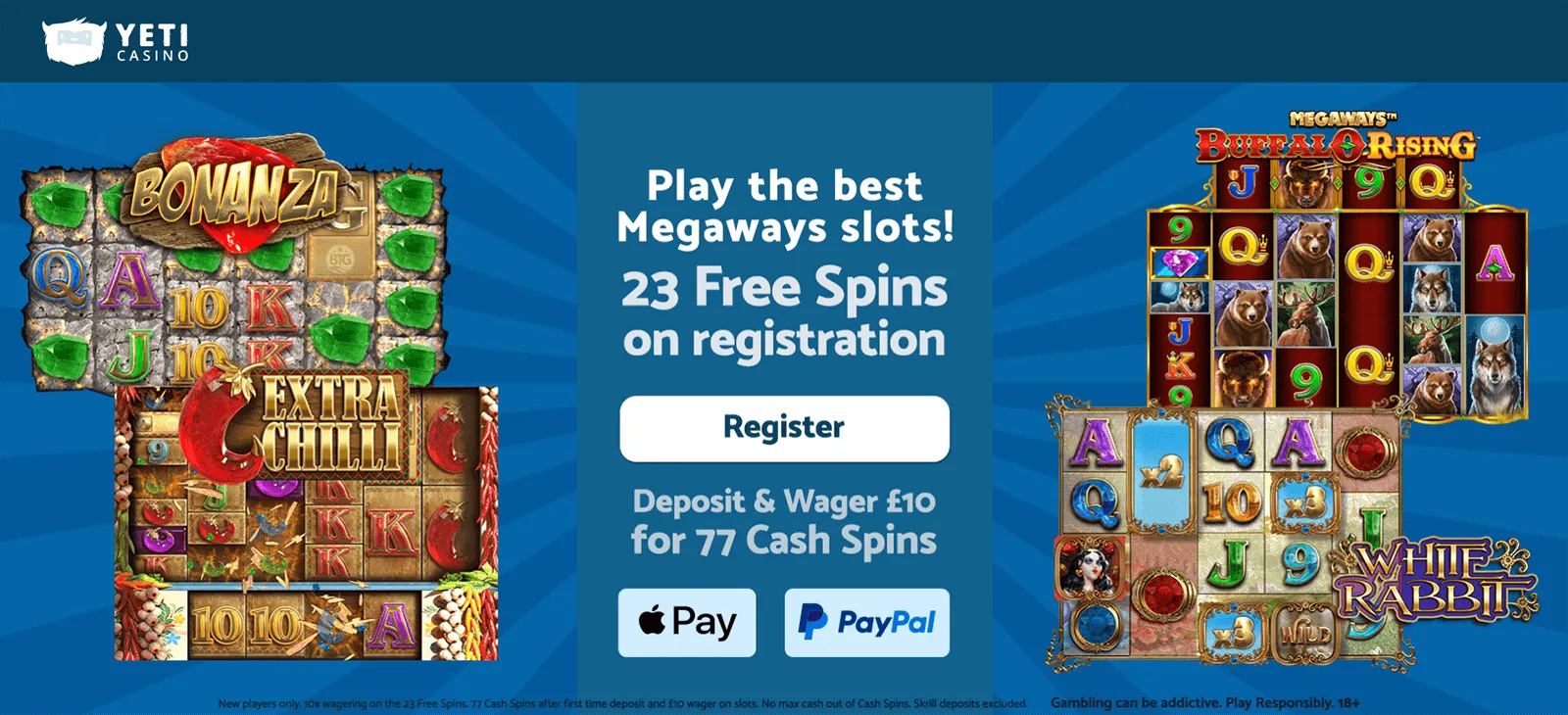 Yeti Casino Welcome Offer in UK